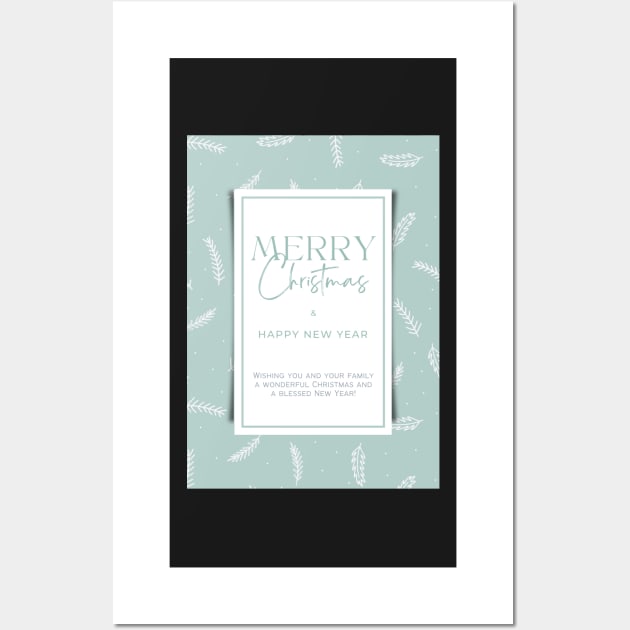 Merry Christmas & Happy New Year Greeting Card 01 Wall Art by LD-LailaDesign